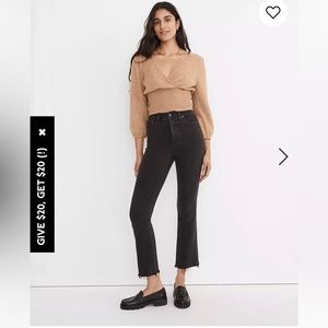Madewell Cali Demi-Boot Black Jeans